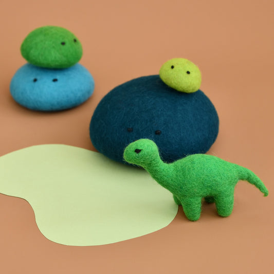 Daring Dinosaur | Mini Green Felt Toy