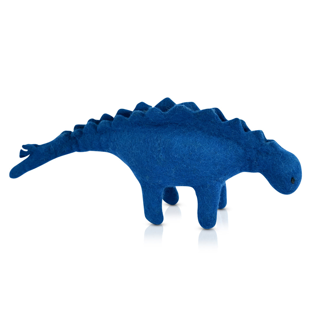 Sincere Stegosaurus | Large Midnight Blue Felt Dinosaur Toy