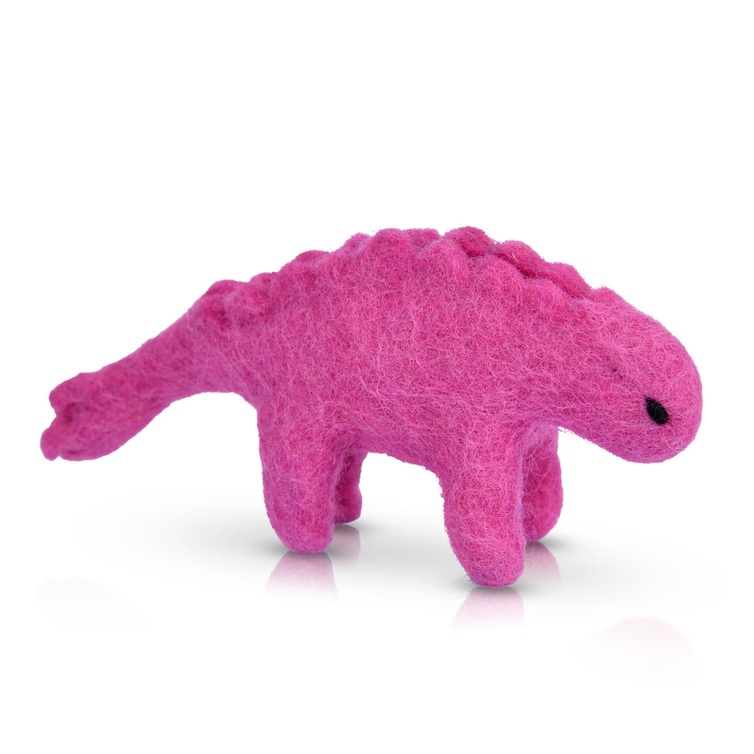 Sassy Stegosaurus | Mini Pink Felt Dinosaur