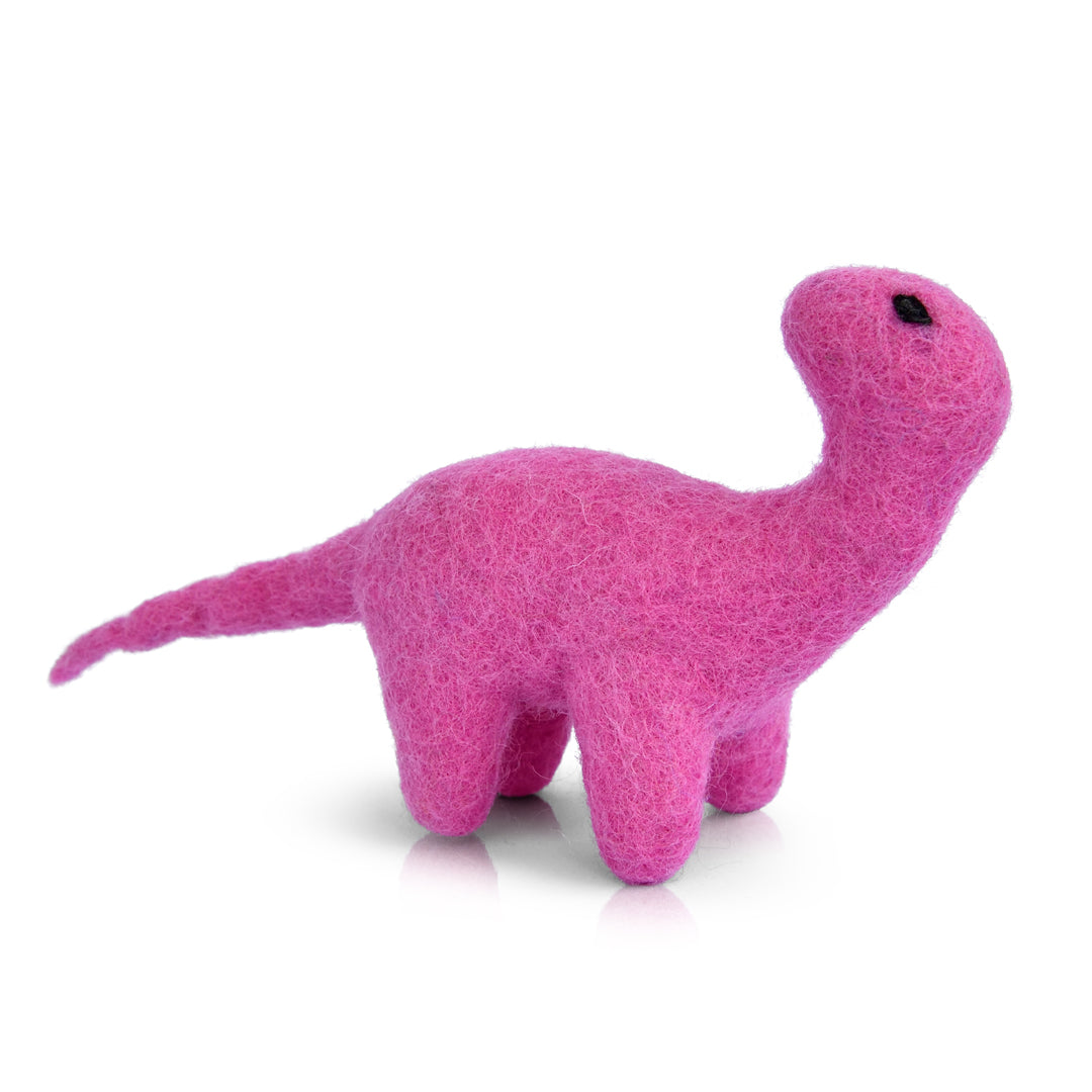 Berry Brontosaurus | Mini Pink Felt Dinosaur