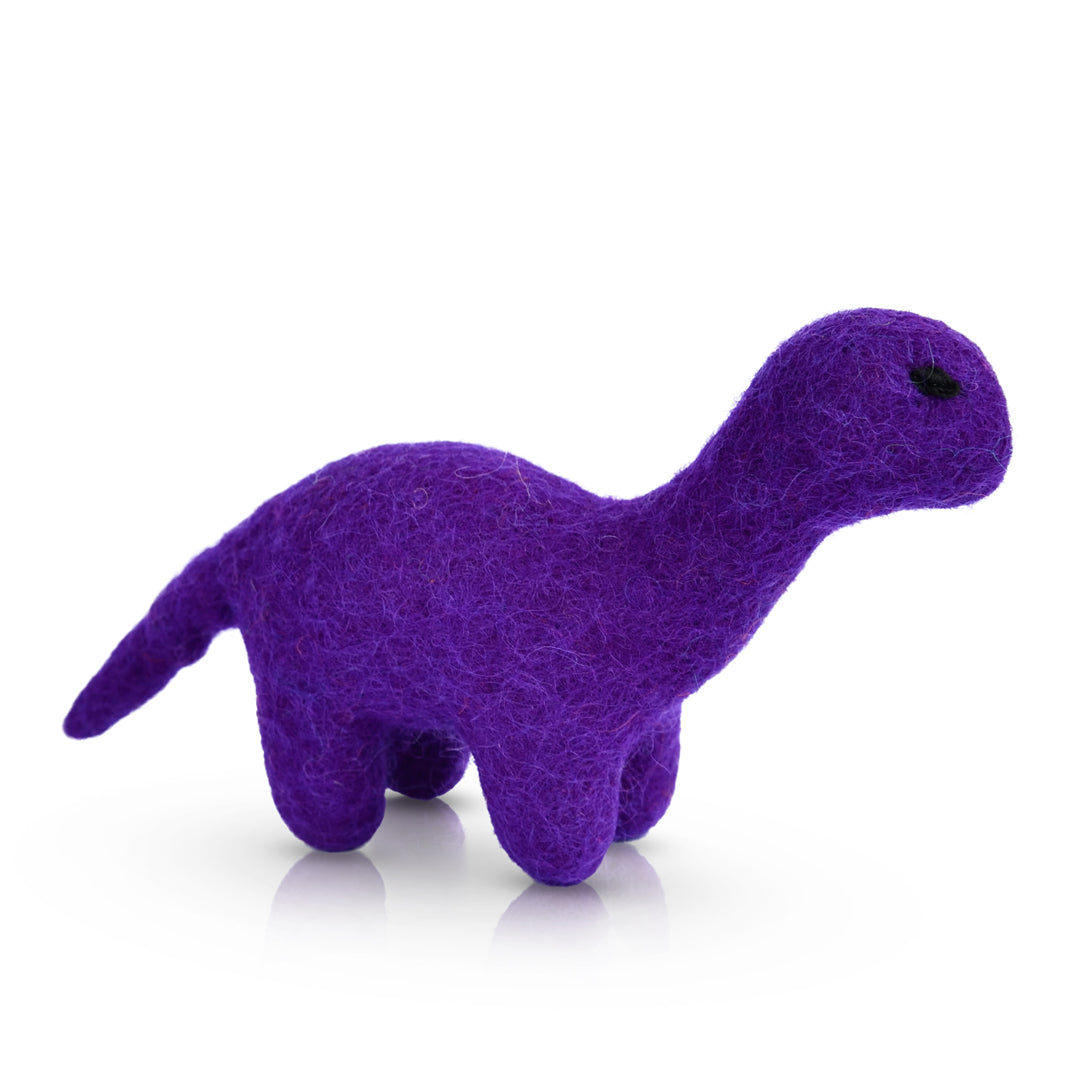 Dashing Dinosaur | Mini Purple Felt Dinosaur