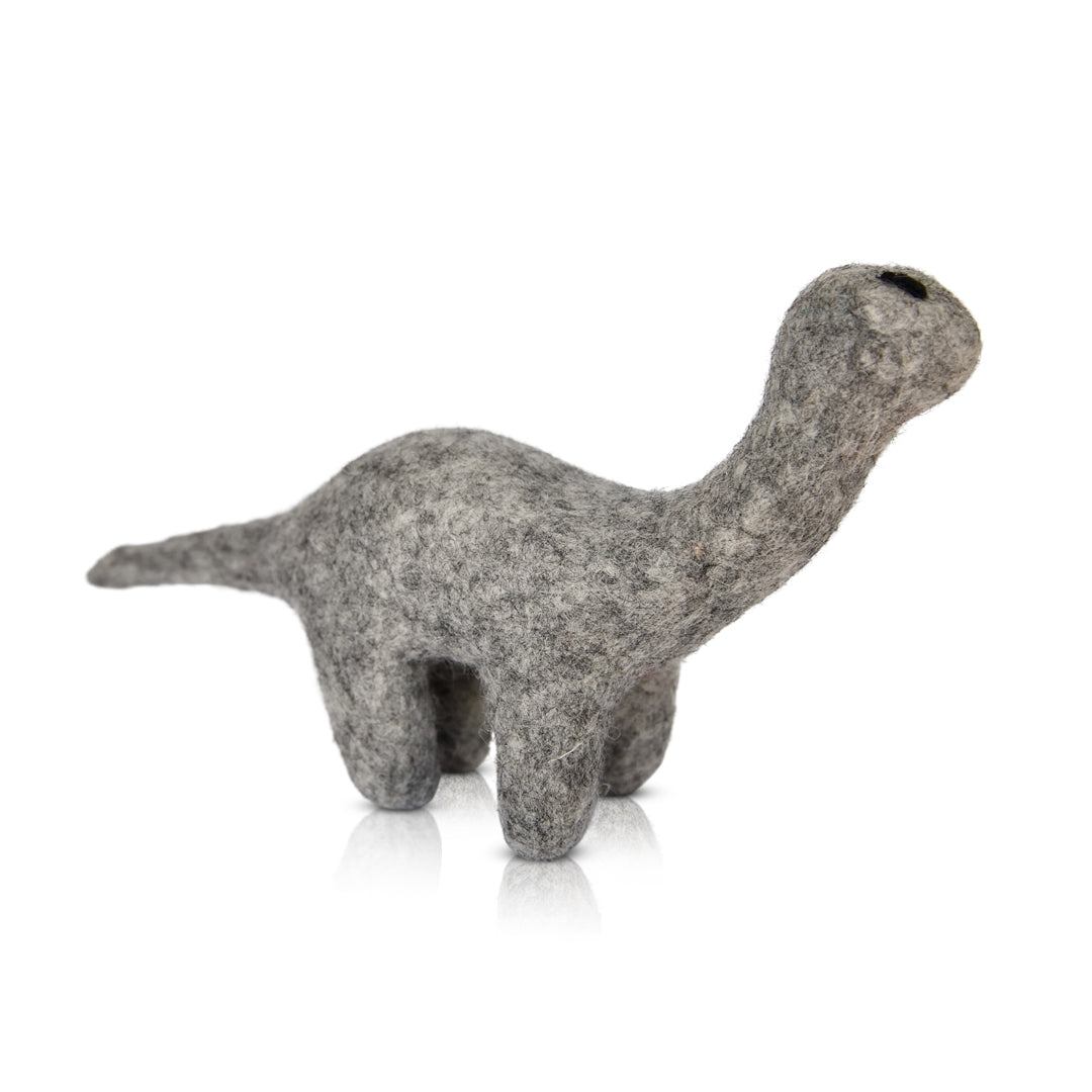 Dapper Dino | Mini Grey Marle Felt Dinosaur