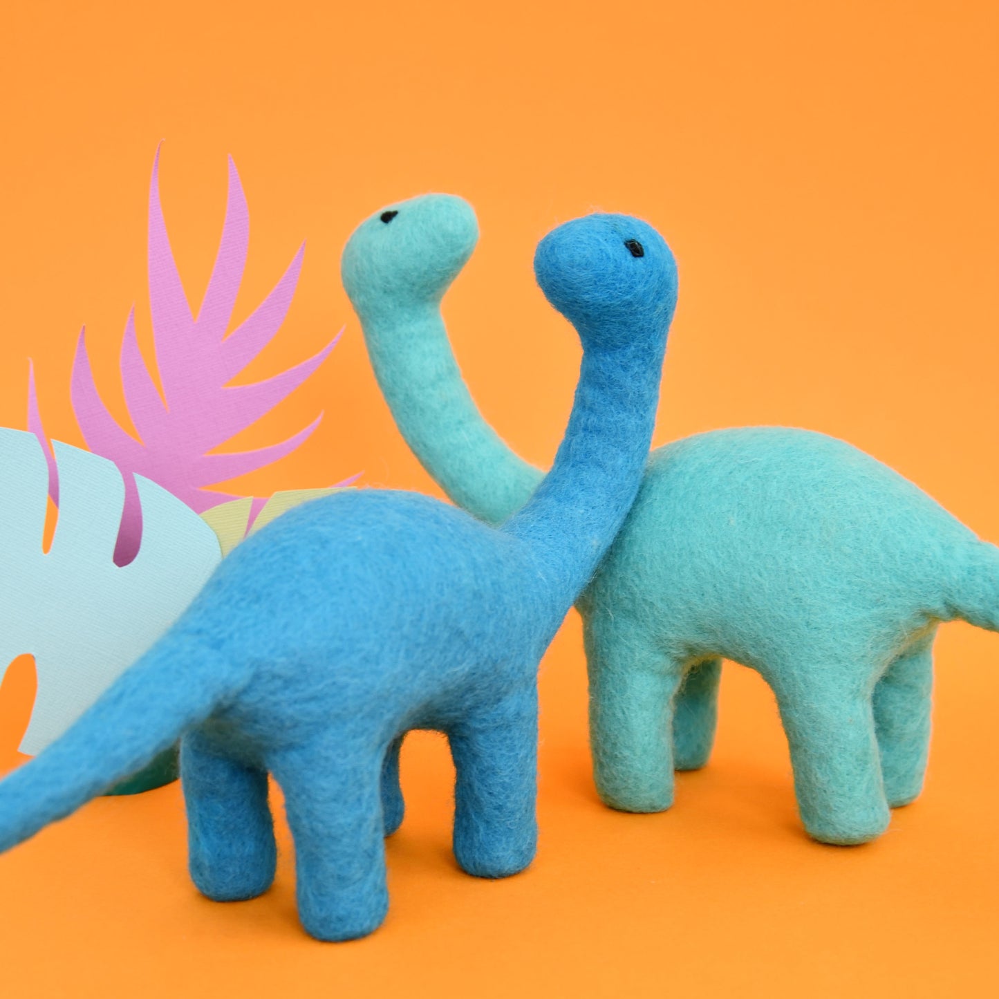 Determined Dinosaur | Blue Felt Brontosaurus