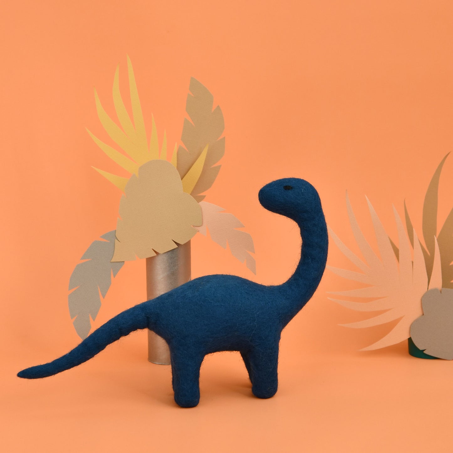 Dependable Dino | Midnight Blue Felt Dinosaur