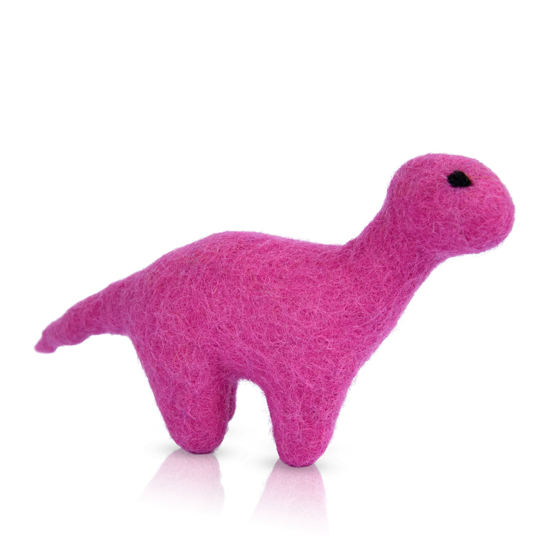 Dazzling Dino | Mini Pink Felt Dinosaur