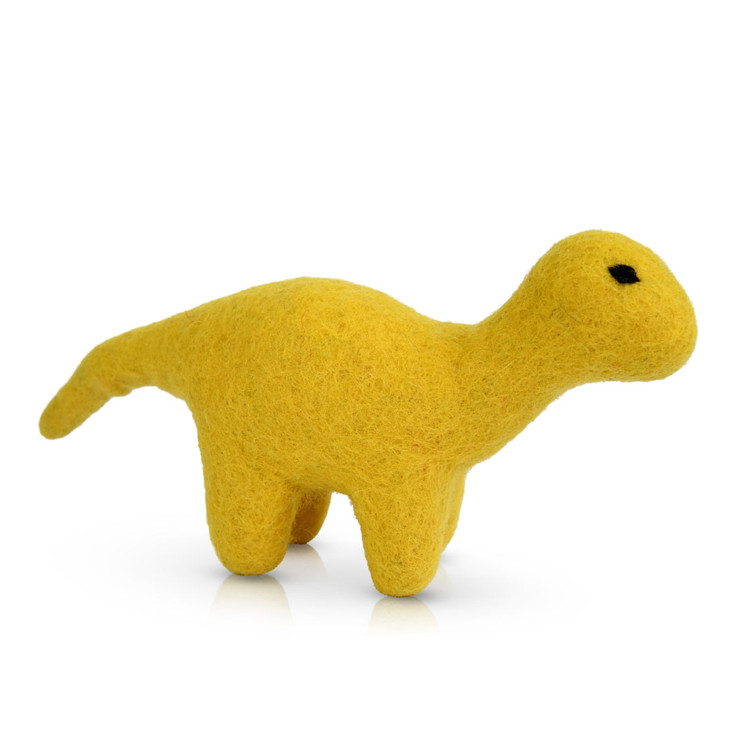 Dancing Dino | Mini Yellow Felt Dinosaur